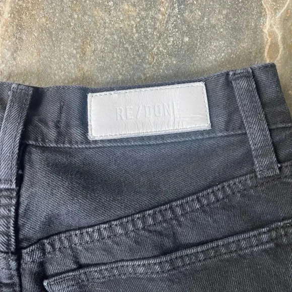 Re/done Black Denim Jeans| Raw Hem| Size 26 - Picture 5 of 10